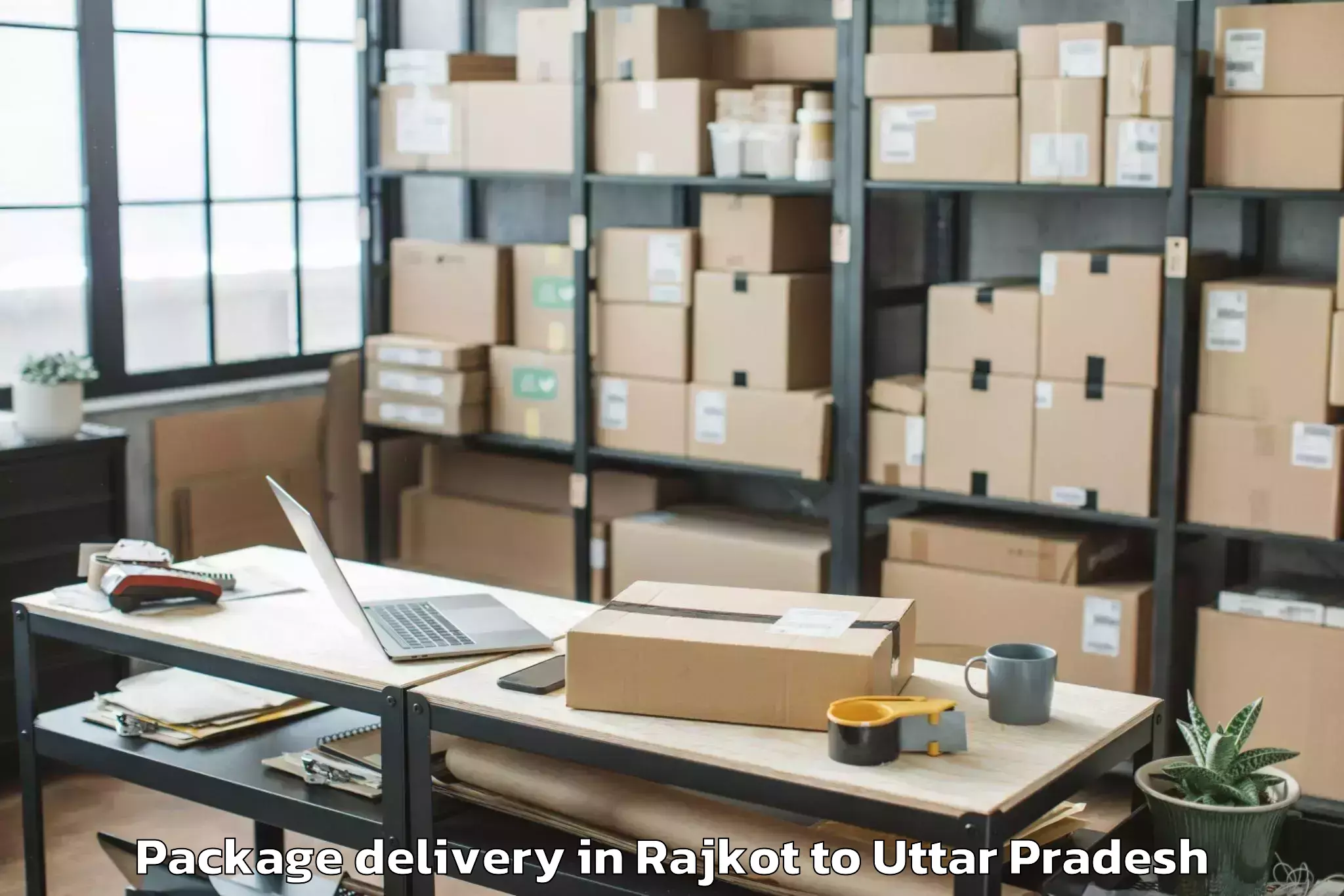 Top Rajkot to Balrampur Package Delivery Available